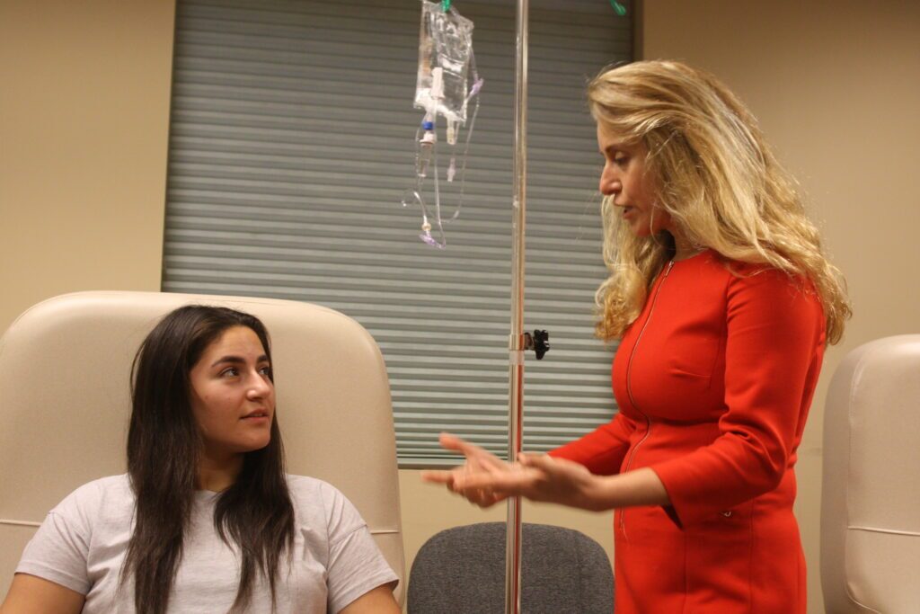Infusion room at North Houston Cancer Clinics Woodlands with comfortable treatment chairs and IV equipment